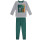 s.Oliver Jungen Schlafanzug Pyjama lang Speed racing (232879) grau grün Gr. 140