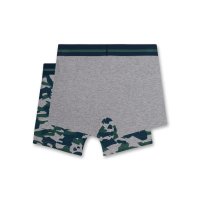 s.Oliver Jungen 2er Pack Boxershorts Shorts Camouflage grün grau