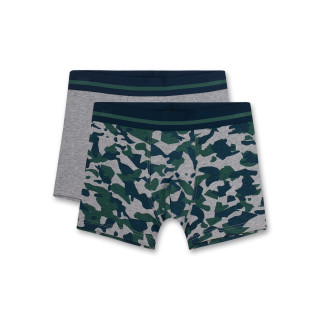 s.Oliver Jungen 2er Pack Boxershorts Shorts Camouflage (347340) grün grau Gr. 128