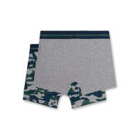 s.Oliver Jungen 2er Pack Boxershorts Shorts Camouflage (347340) grün grau Gr. 128