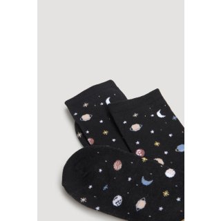 Ysabel Mora 4er Pack Damen Socken Strümpfe bunt aufwendig gestaltet