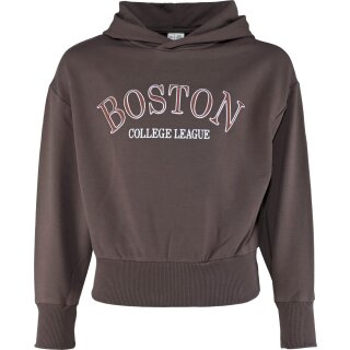 blue effect girls Boxy Hoodie Boston Sweatshirt Pullover Kapuze schokobraun