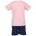 Blue Seven Mädchen Shorty Schlafanzug Pyjama kurz rosa marine