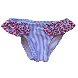 Ysabel Mora Baby Badehose Bikinislip Blumen Stripes hellblau