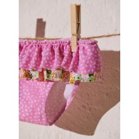 Ysabel Mora Baby Badehose Bikinislip Blumen Doppelrüsche rosa