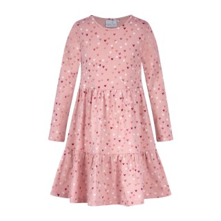 Happy girls Kleid Langarm Jerseykleid Herzen dusty rose