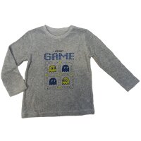 Losan Jungen Samt Schlafanzug lang Pyjama Game hellgrau blau