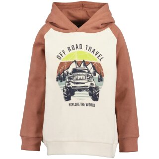 Blue Seven Jungen Kapuzen Sweatshirt Pullover Off Road Travel beige braun