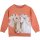 Miss Melody Sweatshirt Pullover zwei weiße Pferde orange