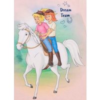 Bibi und Tina Nachthemd Langarm Dream Team rosa