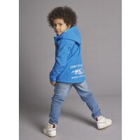 Outburst Jungen Softshelljacke Jacke Fleecefutter royalblau neon Feuerwehrdruck
