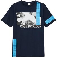 s.oliver Jungen T-Shirt Artwork-Print blau