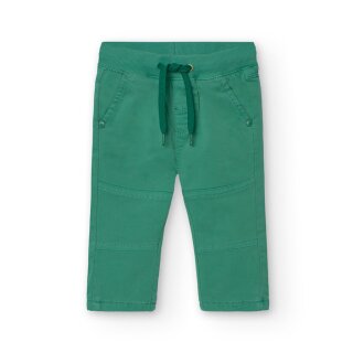 BÒBOLI Hose Gabardine gras grün gefüttert