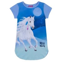Miss Melody Nachthemd Kurzarm weißes Pferd aruba blue