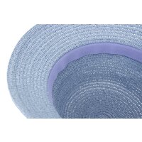 Fiebig Mädchen Sommerhut Hut Glocke gepunktetes Band himmelblau