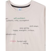 Sanetta Mädchen Schlafanzug Pyjama lang self-confident beige dunkelgrau