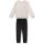 Sanetta Mädchen Schlafanzug Pyjama lang self-confident beige dunkelgrau