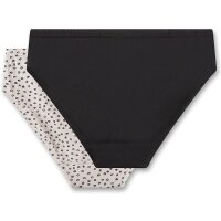 Sanetta Mädchen 2er Pack Rioslips Slip gepunktet + uni schwarz
