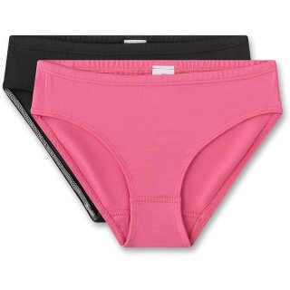 Sanetta Mädchen 2er Pack Rioslips Slip rosa + uni schwarz