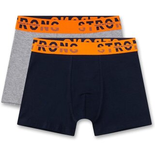 Sanetta Jungen 2er Pack Unterhosen Boxershorts STRONG grau schwarz