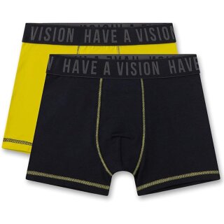 Sanetta Jungen 2er Pack Unterhosen Boxershorts VISION dunkelblau gelb