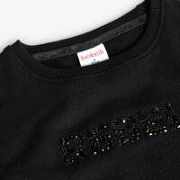 BÒBOLI Mädchen Sweatshirt Pullover Applikation schwarz