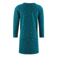 Happy girls Kleid Langarm Eule petrol