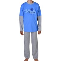 Wörner Jungen Schlafanzug Pyjama lang Jersey Water...