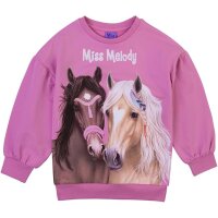 Miss Melody Sweatshirt Pullover zwei Pferde pink