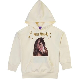 Miss Melody Sweatshirt Kapuze Pullover Braunes Pferd beige