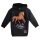 Miss Melody Kleid Kapuze Sweatkleid braunes Pferd dunkelblau
