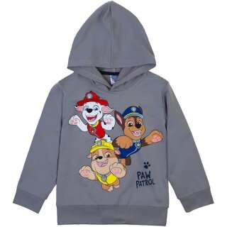 Paw Patrol Pullover Sweatshirt Kapuze Hundestaffel Feuerwehr grau