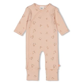 Feetje Baby Strampler Strampelanzug Schlafanzug Krempelfuß flowers rosa