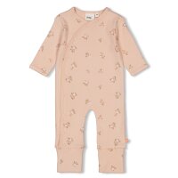 Feetje Baby Strampler Strampelanzug Schlafanzug Krempelfuß flowers rosa