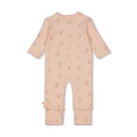 Feetje Baby Strampler Strampelanzug Schlafanzug Krempelfuß flowers rosa