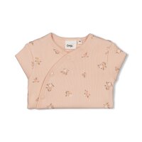 Feetje Baby Strampler Strampelanzug Schlafanzug Krempelfuß flowers rosa