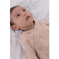 Feetje Baby Strampler Strampelanzug Schlafanzug Krempelfuß flowers rosa