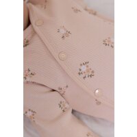 Feetje Baby Strampler Strampelanzug Schlafanzug Krempelfuß flowers rosa