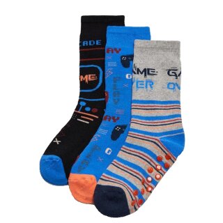 Ysabel Mora 3er Pack Jungen Thermosocken Stoppersocken Strümpfe Game bunt