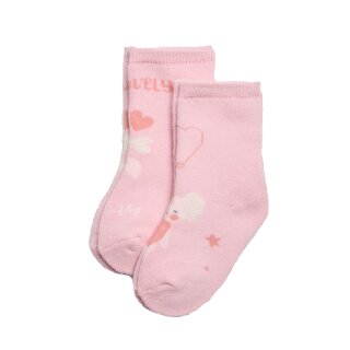Ysabel Mora 2er Pack Baby Thermo Strümpfe Socken Maus rosa