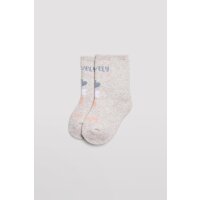 Ysabel Mora 2er Pack Baby Thermo Strümpfe Socken Maus hellgrau