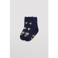 Ysabel Mora 2er Pack Baby Thermo Strümpfe Stoppersocken Dino dunkelblau Ringel