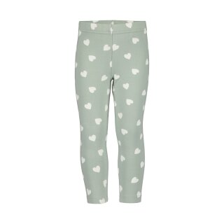 Blue Seven Mädchen Sweat Leggings angeraut Herzen gletscher grün