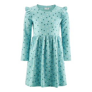 Happy girls Kleid Langarm Herzen aqua grün
