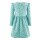 Happy girls Kleid Langarm Herzen aqua grün