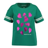 Blue Seven Mädchen T-Shirt Foliendruck Herzen grün