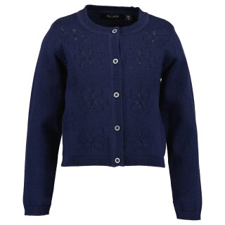Blue Seven Mädchen Strickjacke Blume ultramarin blau