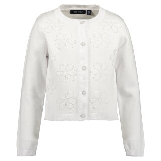Blue Seven Mädchen Strickjacke Blume weiß