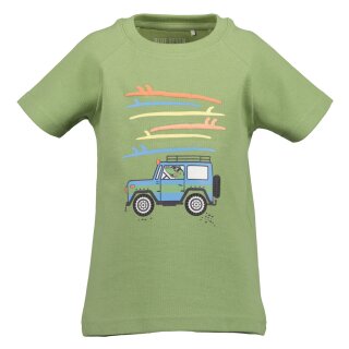 Blue Seven Jungen T-Shirt Jeep Schaumdruck grün