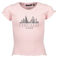 Blue Seven Mädchen Ripp T-Shirt Doppelpack weiß rosa